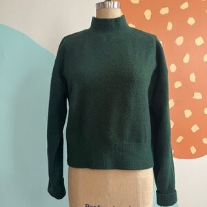 & Other Stories mock turtleneck sweater in forest green